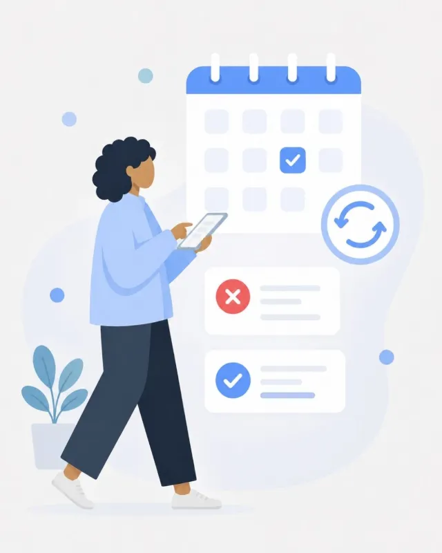 Illustration : modifier ou annuler un rendez-vous